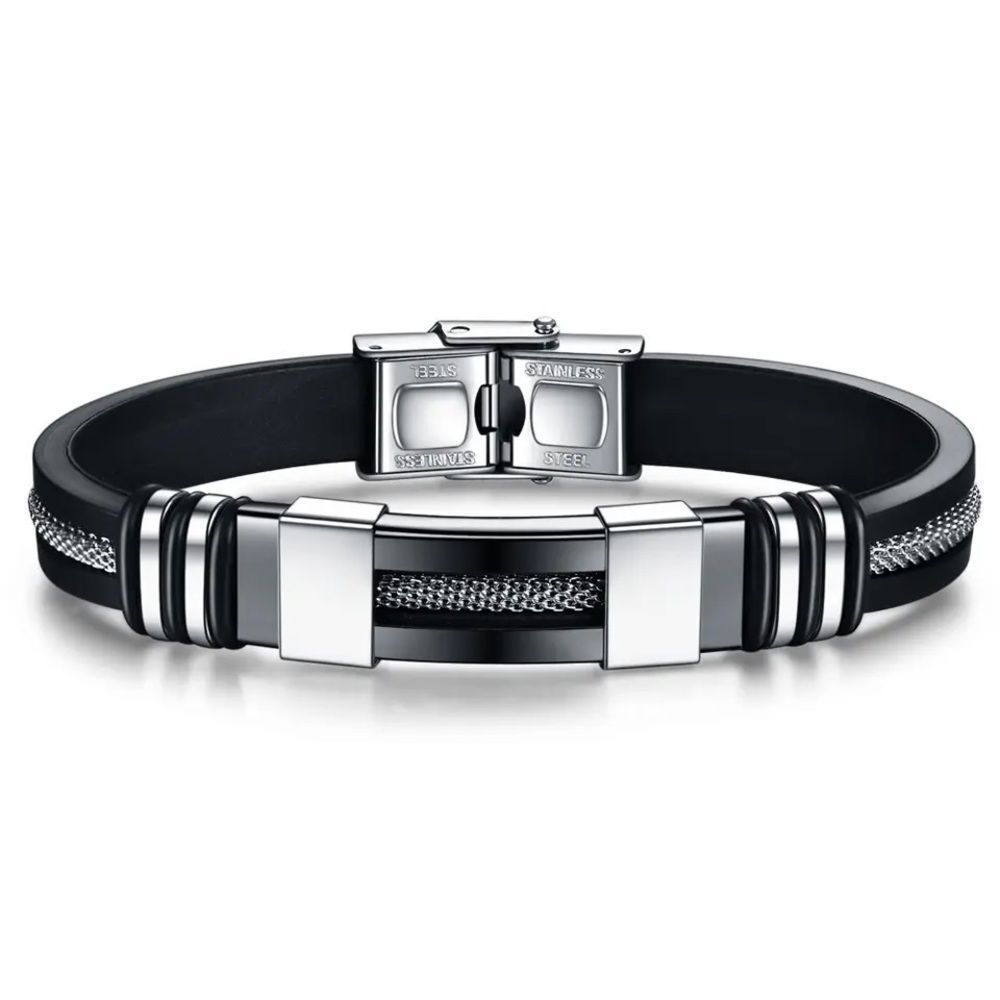 💎OS04 👫.Gorgeous Unisex Stainless Steel & Titanium Healing Bracelet - Picture 10 of 17